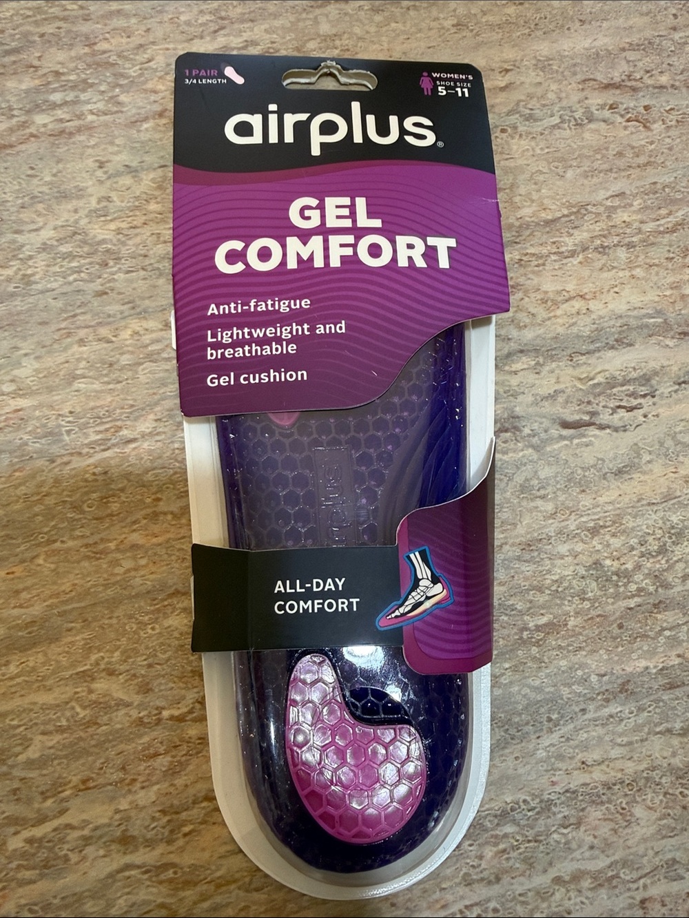 NEW Gel Comfort Purple Gel Cushion Insoles